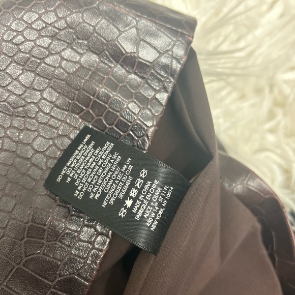 Riley Lamb Leather Mini Skirt in Chocolate-size 4 - Picture 8 of 10